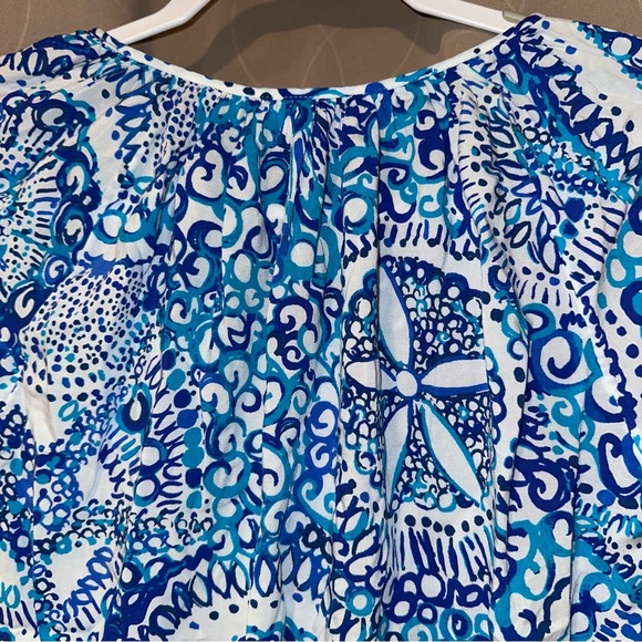 Lilly Pulitzer Womens Top Blue & White Willa Long Sleeve Midnight Blues NWT - XS - Picture 8 of 8